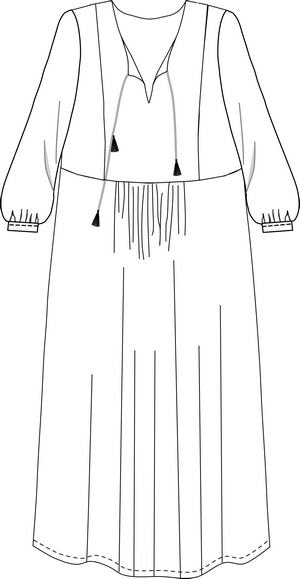 Sketch de la robe In the sun avec modifications