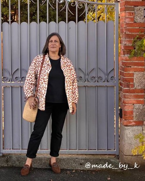 Veste Jane en gabardine léopard Atelier Brunette