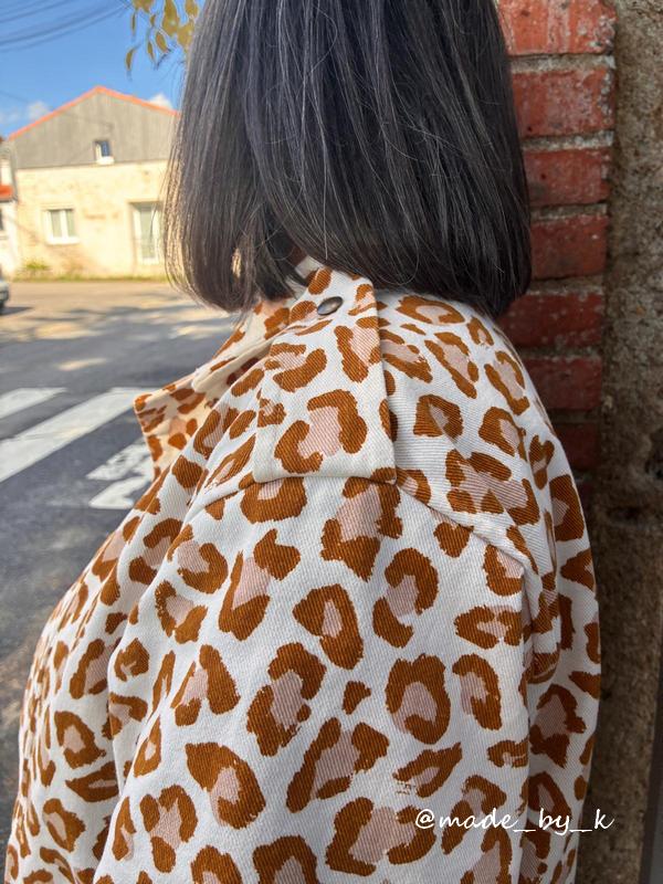 Veste Jane en gabardine léopard Atelier Brunette
